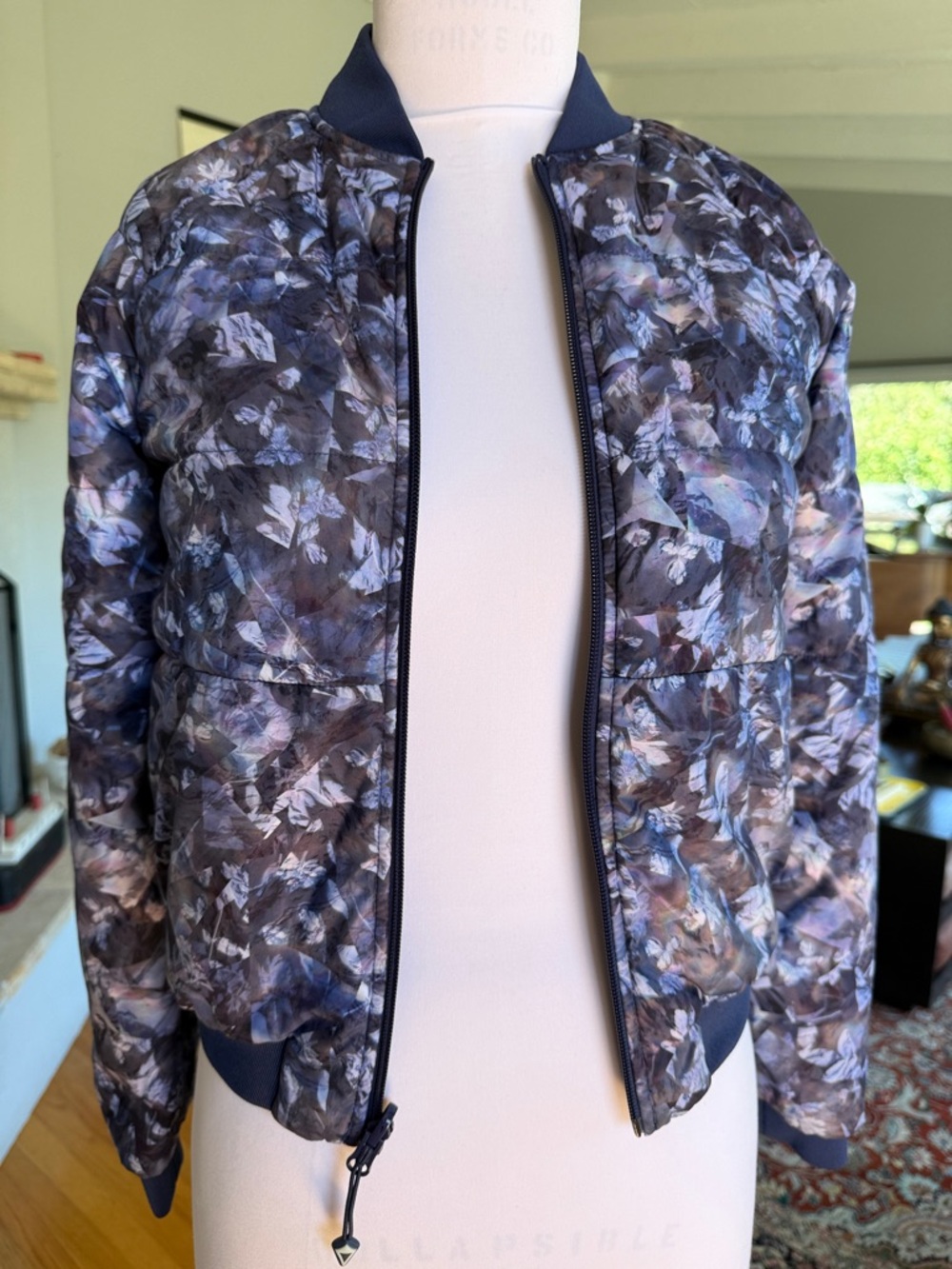 IVIVVA By Lululemon Wherever You Go Bomber Jacket Reversible Blue Girls Size 12